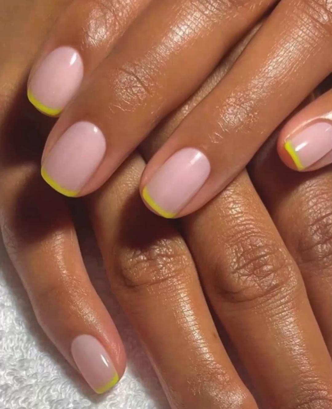 Fluorescent French Tip Manicure